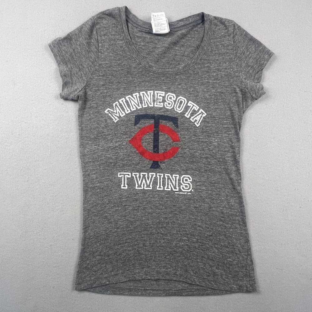 Campus Lifestyle Minnesota Twins T-Shirt Womens Medium Gray Graphic MLB Baseball
